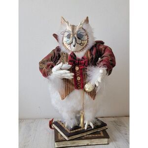 Anthropomorphic Wise Owl books librarian unique figure Mouse